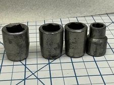 Packer Auto Specialty Co RAY 1/2 Drive Sockets, 4pc,  11/16, 5/8, 7/16 USA