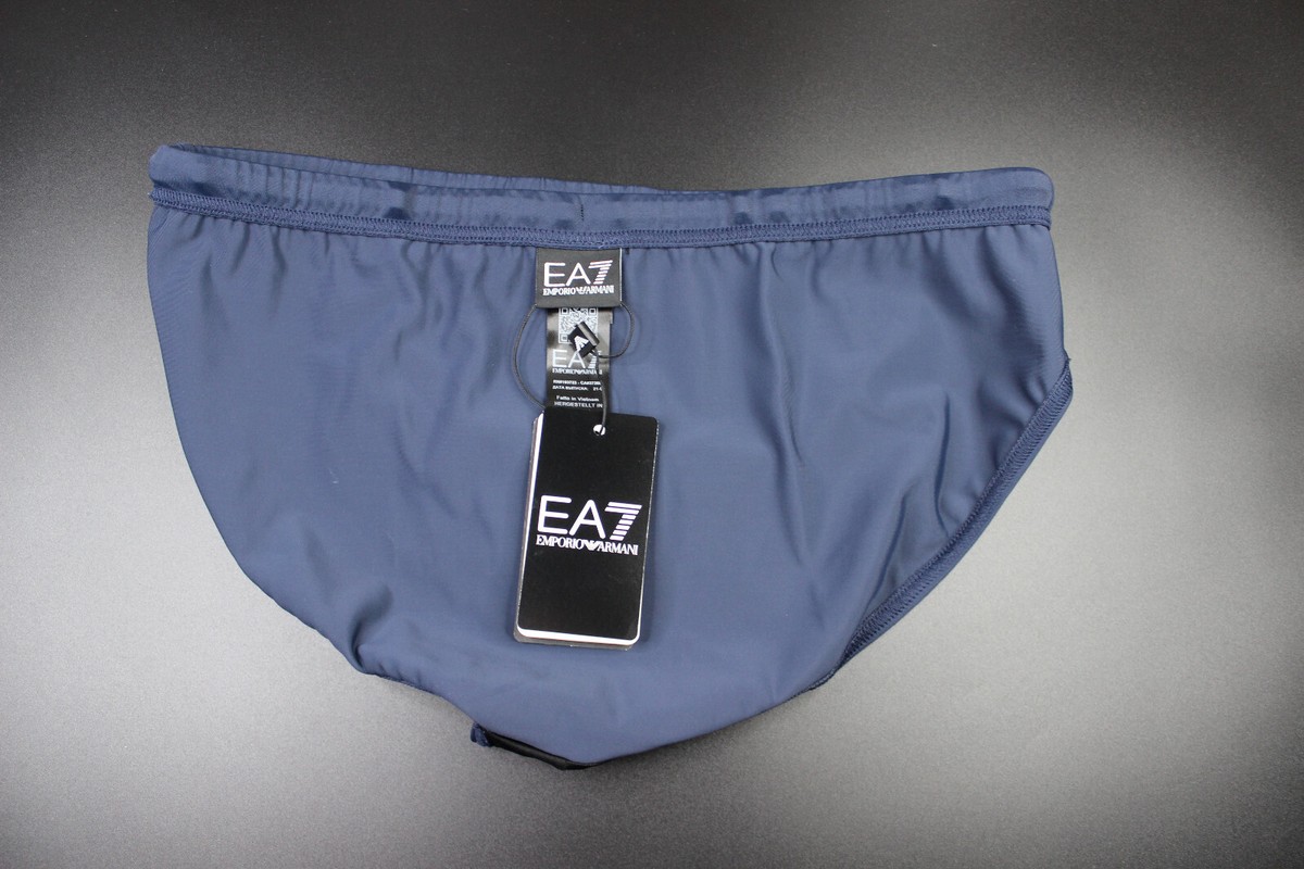 Emporio Armani EA7 men navy blue logo classic Swim brief swimwear