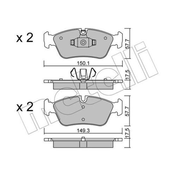 Metelli BremsbeläGe Bremsbelegsatz Vorne System Ate - Teves FüR BMW 3Er 1Er-image