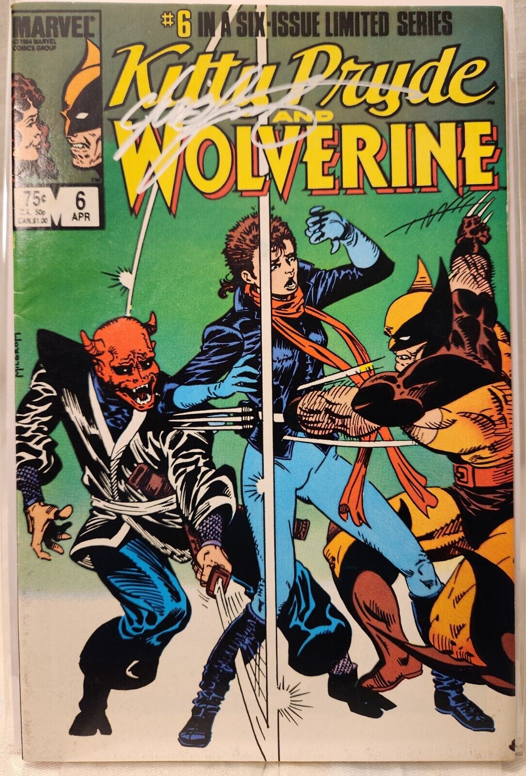 Kitty Pryde and Wolverine 6 of 6 Miniseries Autographed Chris Claremont Marvel