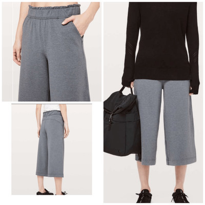 Lululemon Hello Sunday Crop Vintage NWT SIZE 8 Heathered Steam Blue