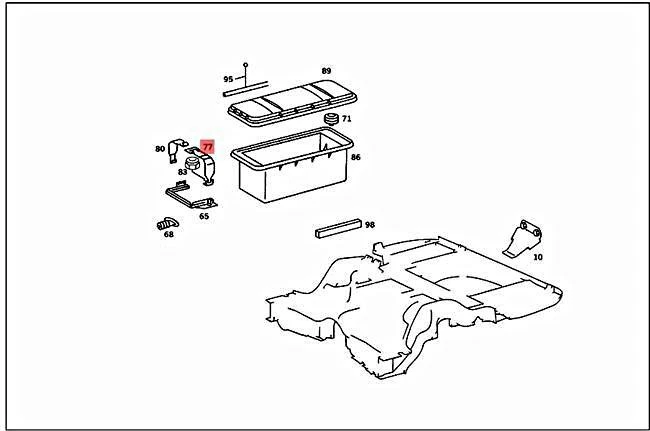 Genuine MERCEDES SL SLC C107 R107 BAND (CLAMP) BATTERY LATERAL 