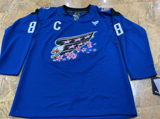Men's Ovechkin 8 Washington Capitals Blue Cherry Blossom 2025 ALLStitched Sizes