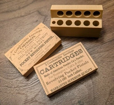 SURLEY'S POSSIBLES Paper Cartridge Box: .31 Caliber with Cap Storage
