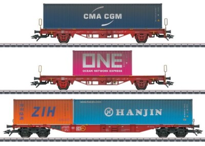 Märklin 47580 Set 3 Container Car DB Aged Ep 6 NEW OVP On Request DC Axles
