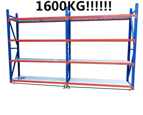 3M Length Warehouse Racks Storage Steel Shelving Garage Shelf Racking ...