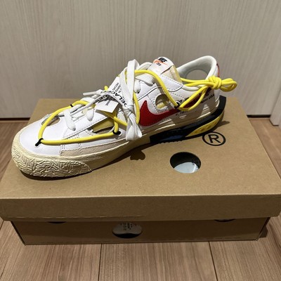 Nike Off-White Blazer Low White University Red DH7863-100 mens 26.5cm US8.5 