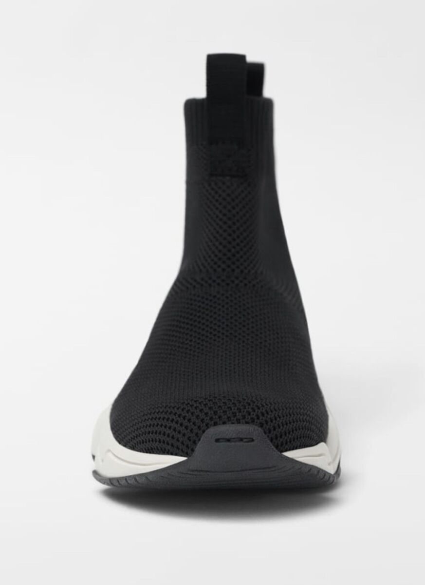 ZARA Kids Socks-Style High-Tops Sneakers Shoes Black US 7.5 EUR | eBay