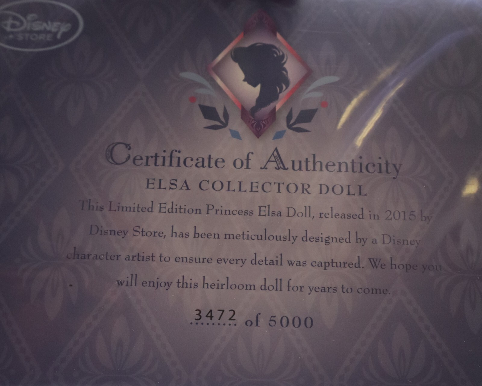 Кукла Disney Store Exclusive Elsa Frozen Doll Limited Edition 1 Of 5000 (#3472/5000) — фото 5