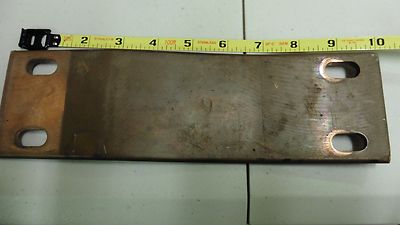 1/4'' .25'' T  x 3'' W  x 10'' L Offset by 3/4'' Bend Copper Flat Bus Bar Round Edge 