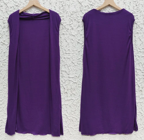Women's Casual Sleeveless Open Front Tunic Vest Long Cardigan Tops Waistcoat New - Picture 20 of 30