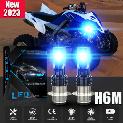 Blue Fit Yamaha Raptor 350 660R 700 700R LED Headlight Bulb Kit YFM350R YFM660R Blue Fit Yamaha Raptor 350 660R 700 700R LED Headlight Bulb Kit YFM350R YFM660R