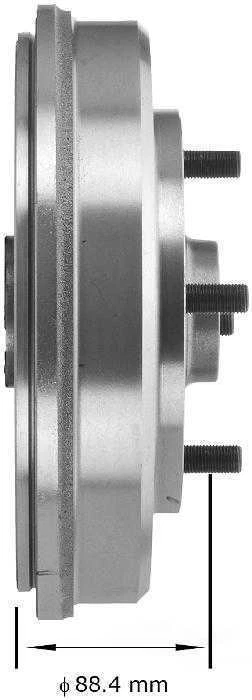 Tambor de freno Bendix PDR0824 para 03-05 Kia Rio Foto 2 de 2