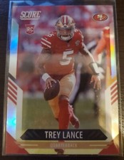 Trey Lance Score Update Silver Prizm Panini NFL Chronicles 2021 Rookie Card RC
