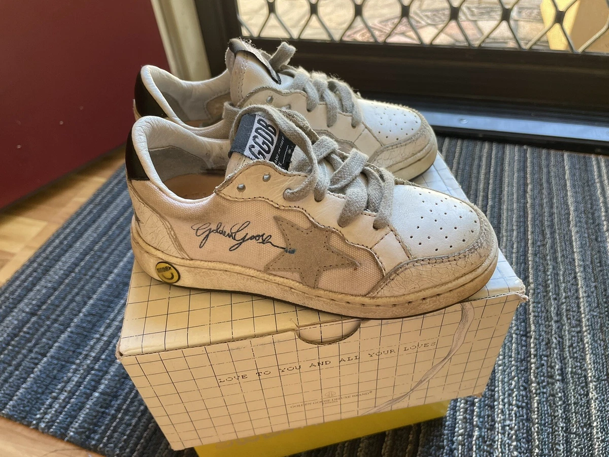 Golden Goose Size 25 White Canvas Sneakers eBay