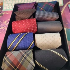 Lot of 10 Ties - Mix of Brands, Colors and Patterns - See pictures