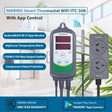 Inkbird WIFI Temperature Controller Thermostat ITC-308WiFi Heat Cool 240V AU Pin