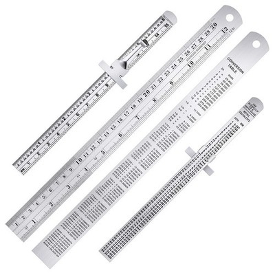 Metal Rulers 12 Inch 6 Inch Stainless Steel Ruler Set 4 Pcs for Engineering