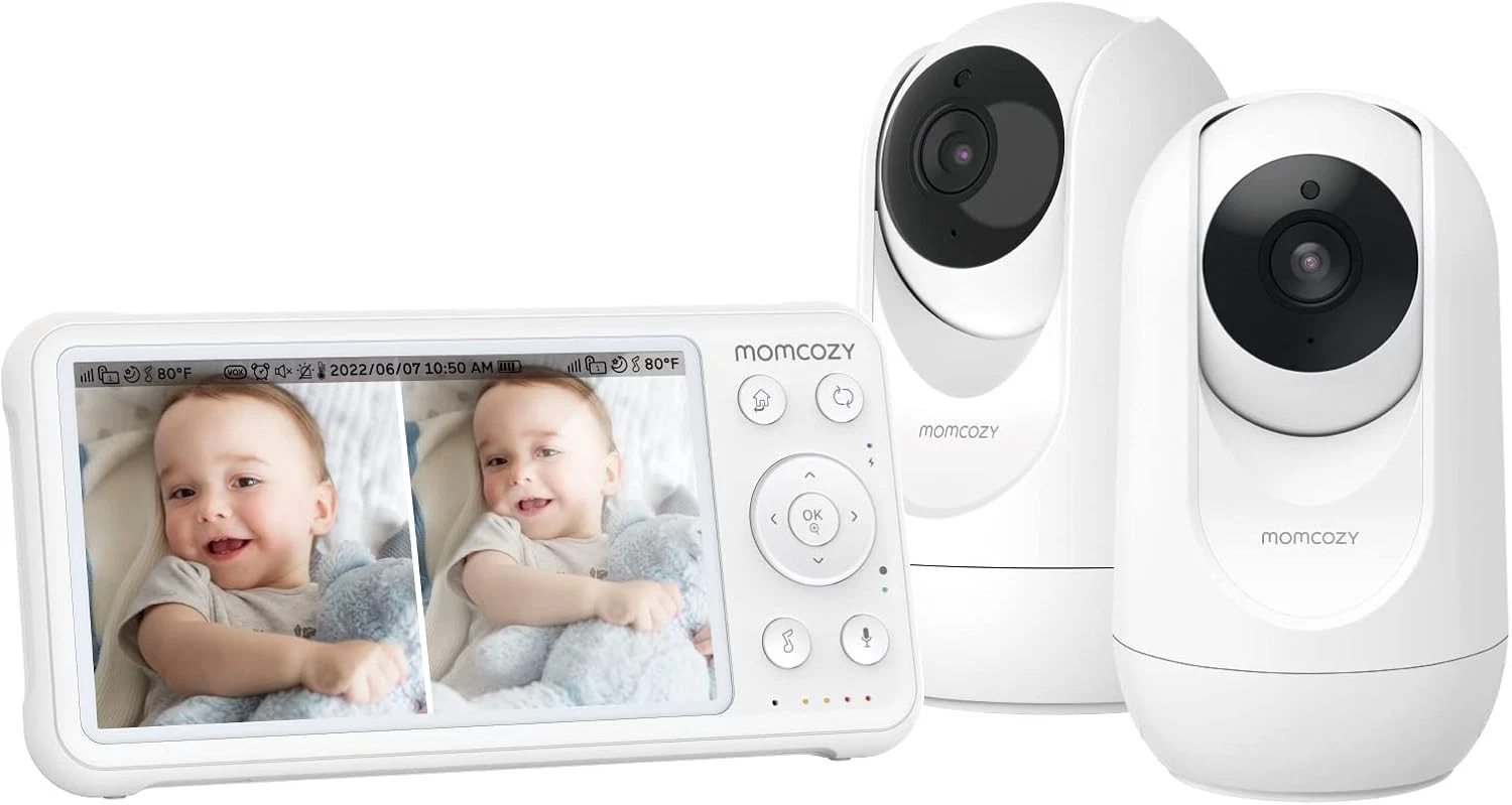 Momcozy BM01 Baby Monitor with 2 Cameras 5" Split Screen 1080P