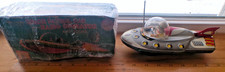 Rare 1950  s Asah, Japan SPACE PATROL CAR with Radio Operator with Box Toy Mint