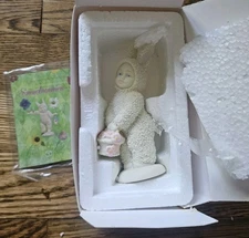 Department 56 - Snowbabies “A Basket Of Cheer” Easter Figurine 2000 - Free Ship