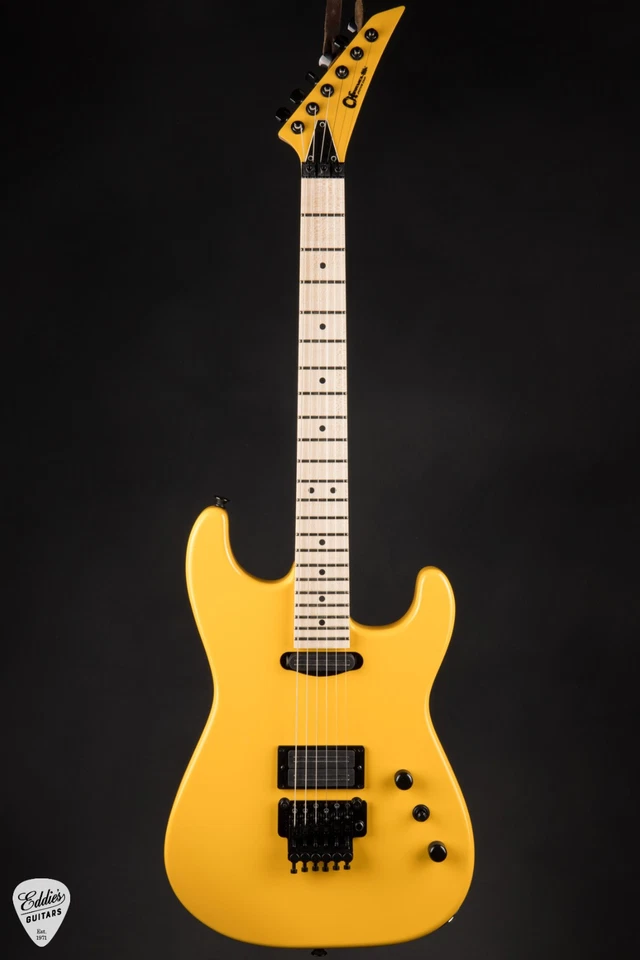 Charvel USA Custom Shop San Dimas HS Floyd Rose - Taxi Cab Yellow - Image 3 of 4