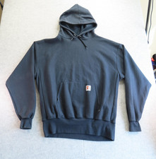 Vintage Tyndale Hoodie Mens XL Black Flame Resistant FR Fleece Pullover USA