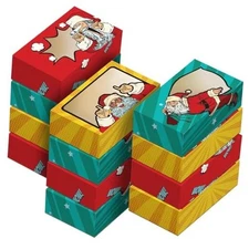  12 PCs Christmas Bakery Cookie Gift Box (8.75" x 5.75" x Assorted Colors