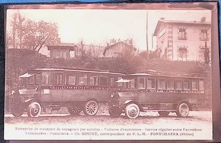 Rare CPA PONTCHARRA Les Autobus GOUJET Gros plans