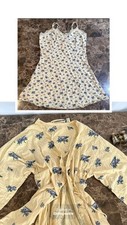 Vintage Victoria  s Secret Lingerie Nightie Robe Set S/M Farmcore,Countrycore HTF