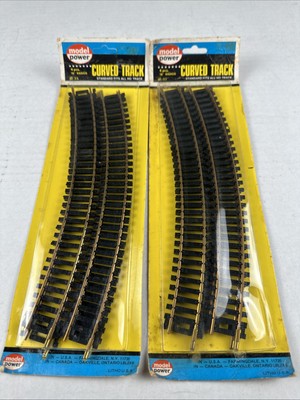 Model Power #33 HO 18'' radius  Curve Track 4 Piece Standard Fit Lot Of 2