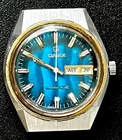 Vintage 1978/9 Original Timex Q Quartz Falcon Eye Radiant Blue Dial Watch Repair