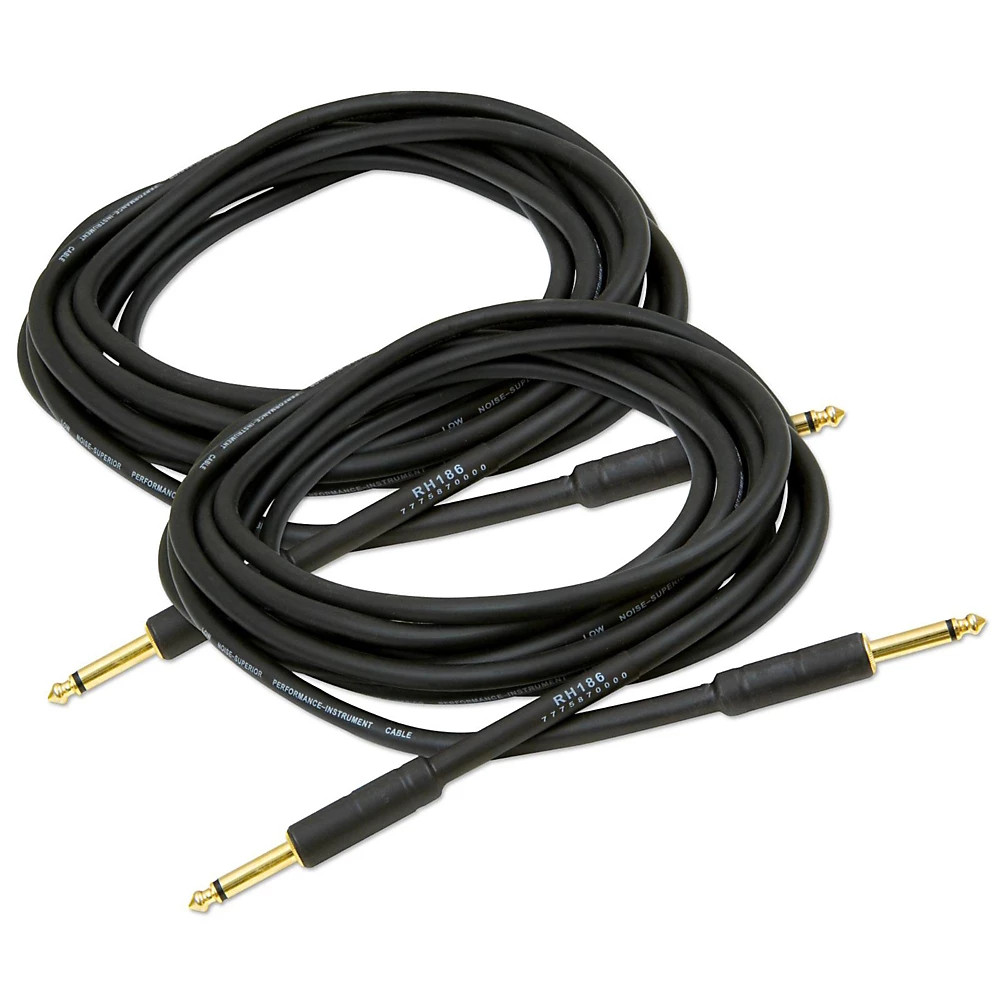 Musicians Gear Standard Instrument Cable 20 Ft 2-Pack 6390₽