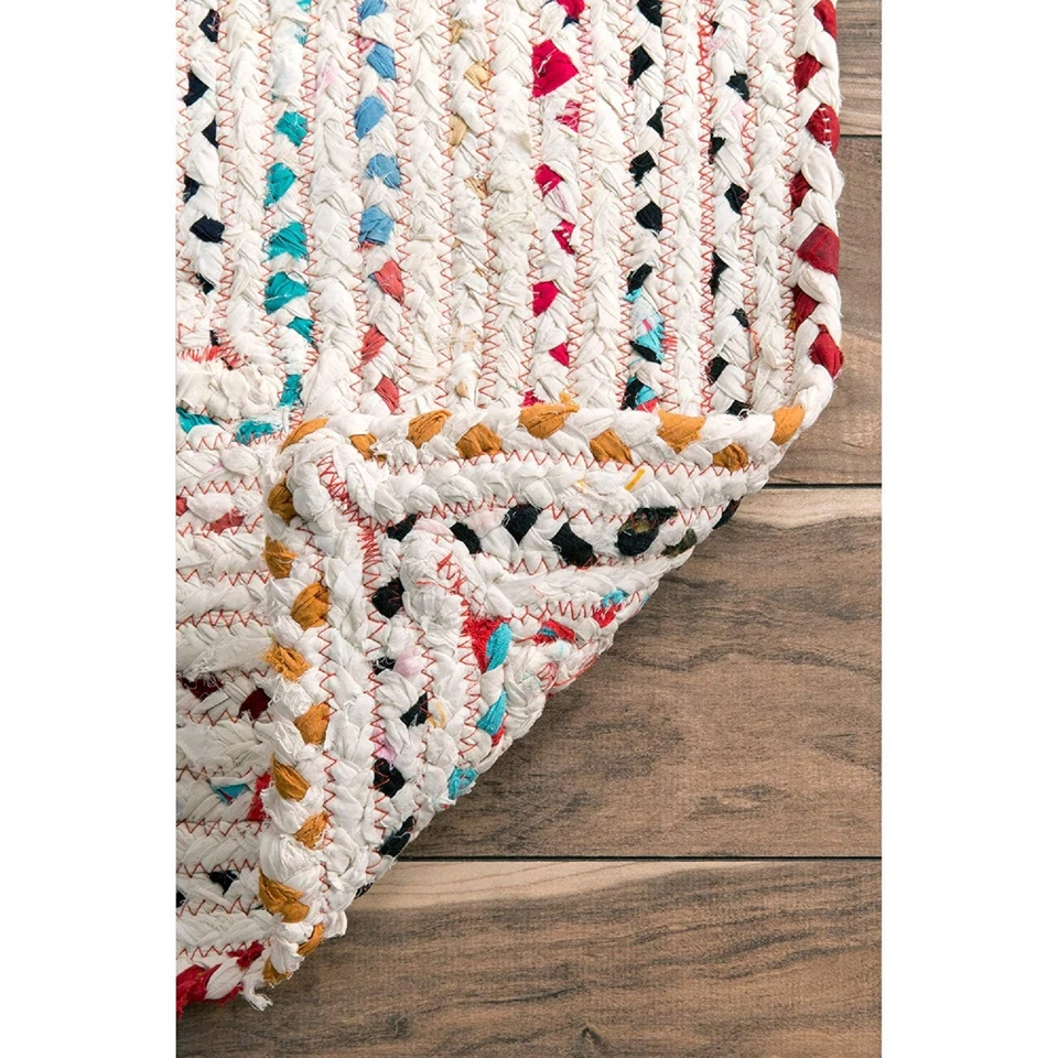 Alfombra Corredor 100% Algodón Alfombra Rectángulo Área Hecha a Mano Salón Moderno Alfombra Foto 4 de 4