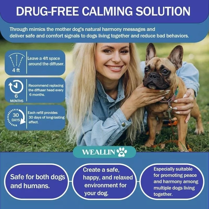 XEROME Adaptil Plug in Dog Calming Diffuser Kit Anxiety Relief,3-in-1 ...