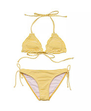 NEW  58 SNAPPER ROCK GIRLS SUNSHINE STRIPE TRIANGLE BIKINI SZ 14