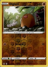 Diglett Reverse Holo Common SWSH01 SWSH01: Sword Shield Base Set 092/202 NM