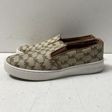Sneakers Michael Kors Keaton Marrone Monogram Slip-On Donna Taglia 6 M