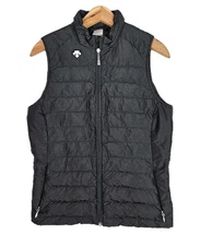 Descente Sarah Featherless 700 Fill DWR Insulated Black Vest Womens Large  New