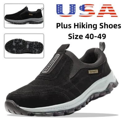 Leisure Hiking Shoes Outdoor Men's Slip on Loafers Comfortable Walking Shoes US