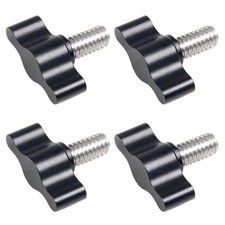 4 Pcs 1/4"-20 x 1/2" Threaded Thumb Screw, Stainless Steel Standard/Coarse Threa