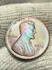 1913 S Lincoln Wheat Cent Lustrous AU +US Coin. Semi Key Date Original Toned