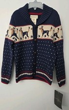 Rorie Whelan Shawl Collar Sweater Size 4 Grandpa Dogs Cardigan