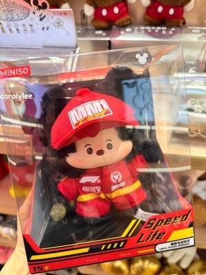 Authentic MINISO × Disney × F1 Mickey Mouse Speed Life Vinyl Plush