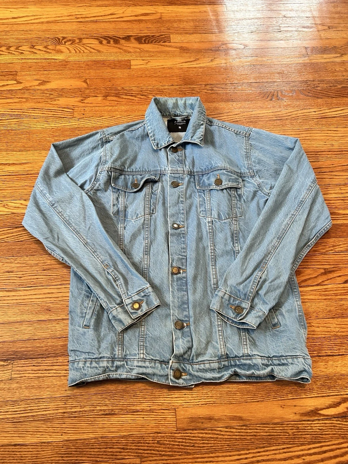 J-mojo Jeans Mens Size Medium Denim Jacket Long Sleeve Button Up Light Wash
Opens in a new window or