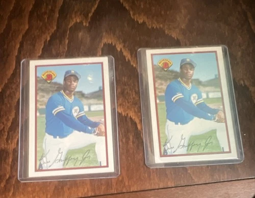 Bowman Ken Griffey Jr. 1989 #220 Rookie Card Lot (2) MLB Seattle Mariners