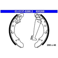 Bremsbackensatz hinten für Seat Arosa 6H1 Cordoba 6K1 6L2 6K5 Ibiza 2 id23156