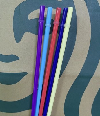 Starbucks Reusable Plastic Straws, Multicolor Replacement Straws for Tumblers