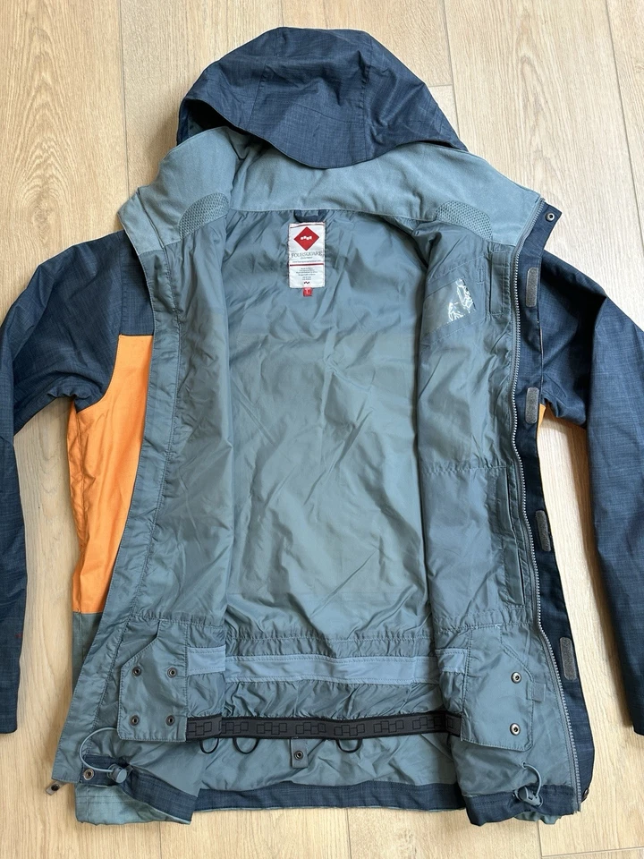 Chaqueta de Snowboard FOURSQUARE Vintage Para Hombre’s L Esquí Invierno Naranja, Azul y Gris ¡Bonita! Foto 4 de 4