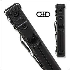 Elite ECV24 2x4 Oval Hard Vintage Leather Pool/Billiards Cue Case - Black